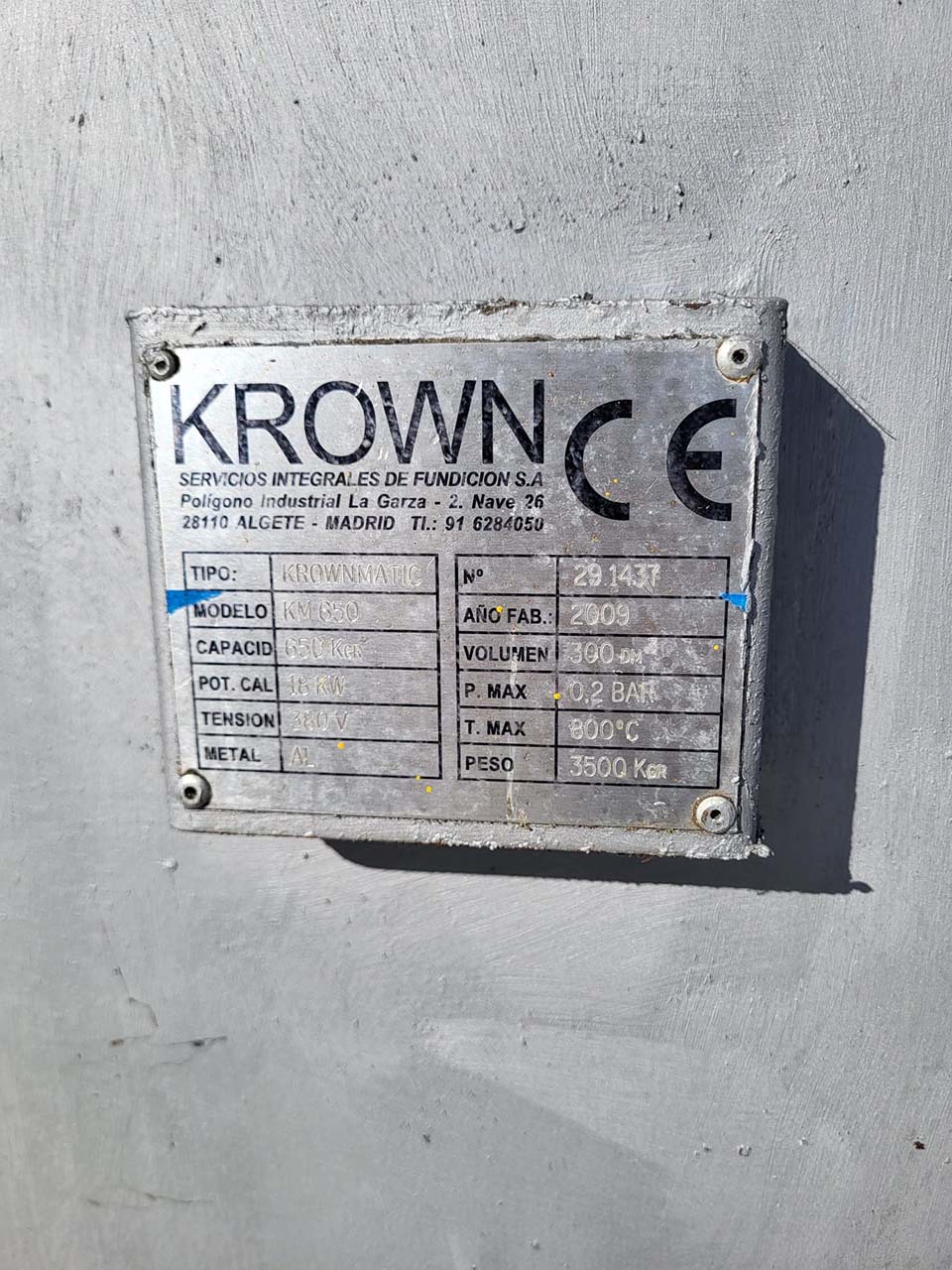 Dávkovací pec Krown Krownmatic KM 650 O1759, použitá